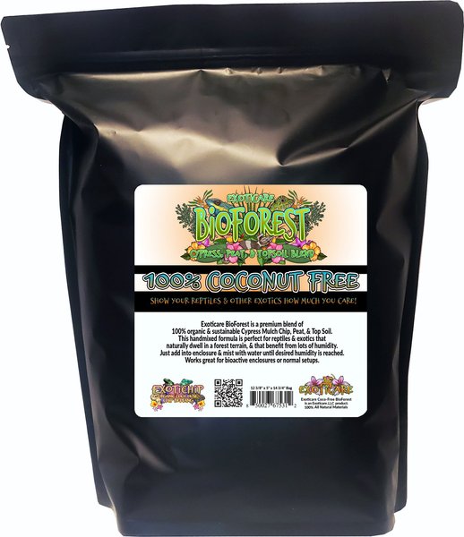 Exoticare Bioforest Coconut-Free Bioactive Reptile Bedding， 6-lb bag