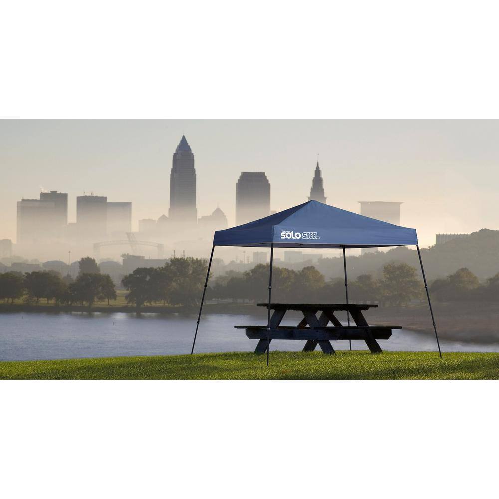 10 ft. x 10 ft. Straight-Leg Pop-Up Instant Canopy in Midnight Blue with Corrosion-Resistant Frame 64 sq. ft. of Shade 164184DS