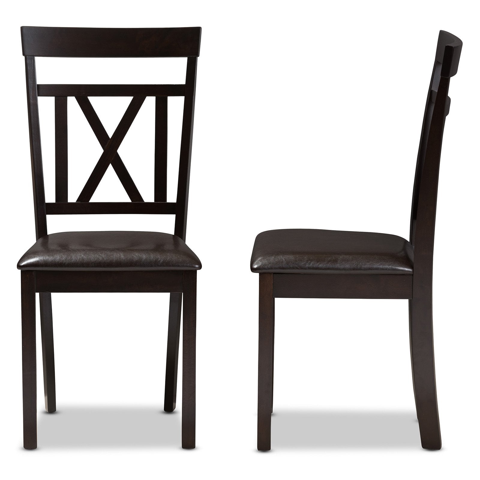 Baxton Studio Rosie Cross Back Dining Side Chair - Set of 2