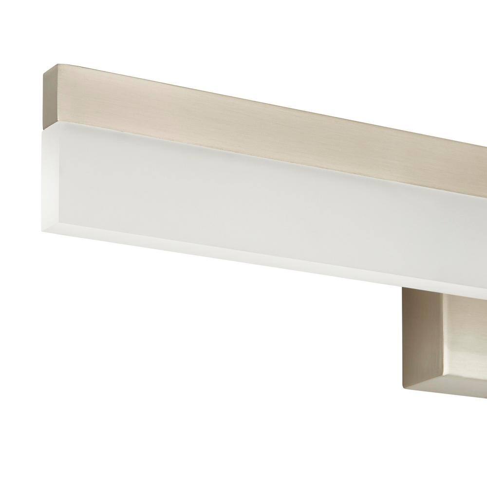 Hampton Bay Eldridge 24 in. 1-Light Brushed Nickel LED Bathroom Vanity Light Bar 21191