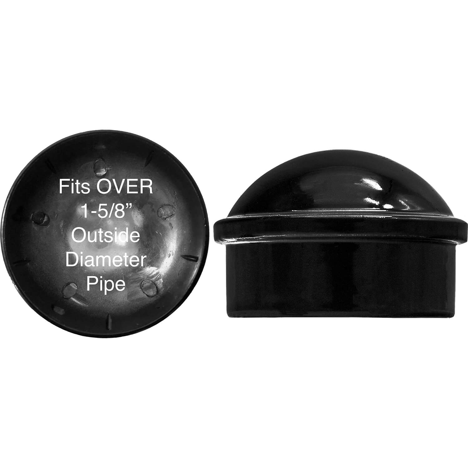 Jake Sales Brand - 1-5/8” - Chain Link Fence Post Cap - Black Aluminum - Each