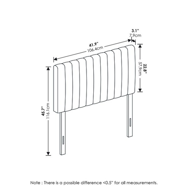 Furinno Roanne Upholstered Tufted Headboard - - 34606018