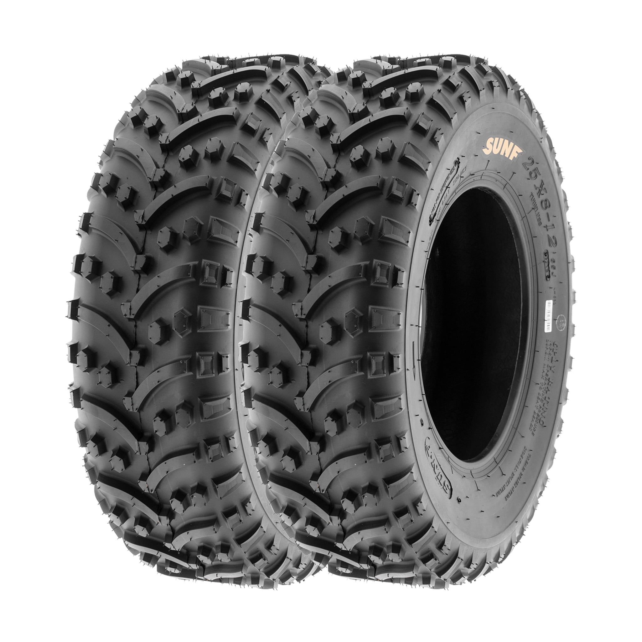 SunF ATV UTV Tires Off-Road A032 25x8-12 25x8x12 6 PR (Pair of 2)