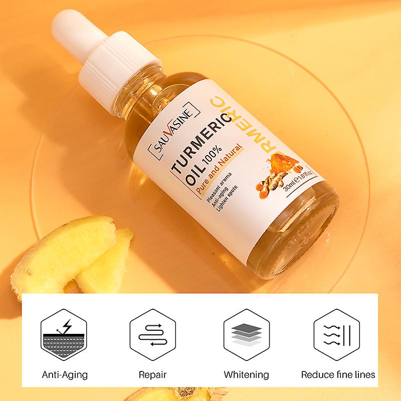 Born Pretty Turmeric Essential Oil Glow To Facial Whitening Brightening Organic Tumeric Oil For Black Brown Skin Leg Hand Body For Dark Skin