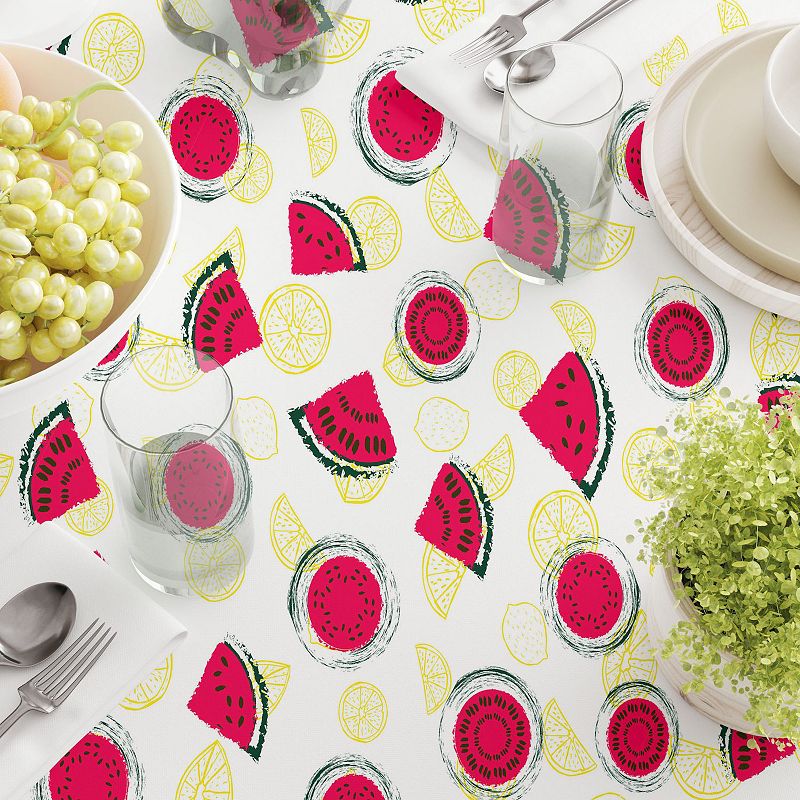 Square Tablecloth， 100% Polyester， 60x60， Citrus Summertime