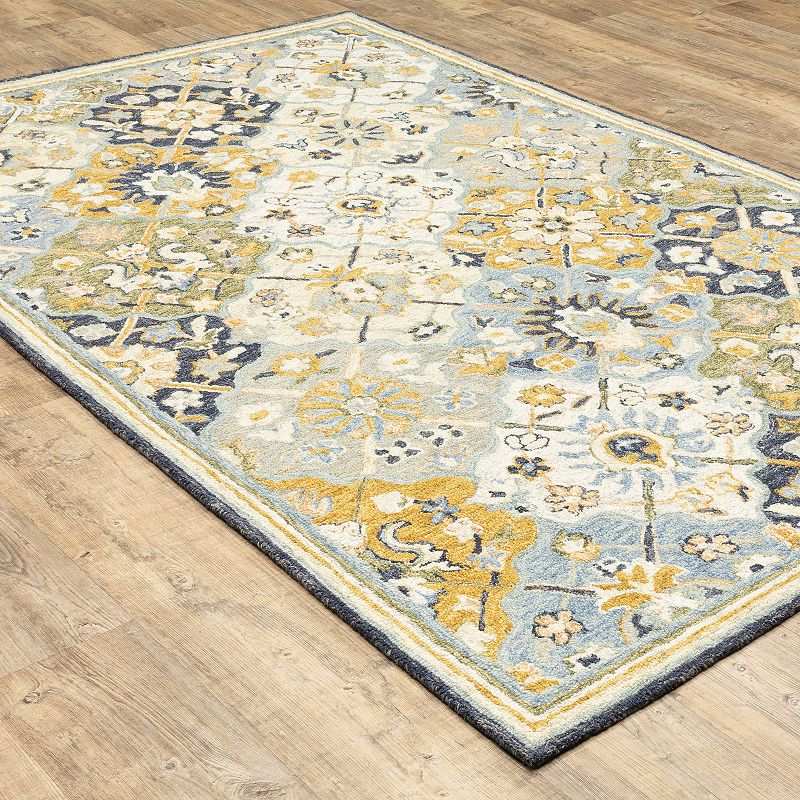 StyleHaven Andover Floral Panel Handmade Wool Area Rug