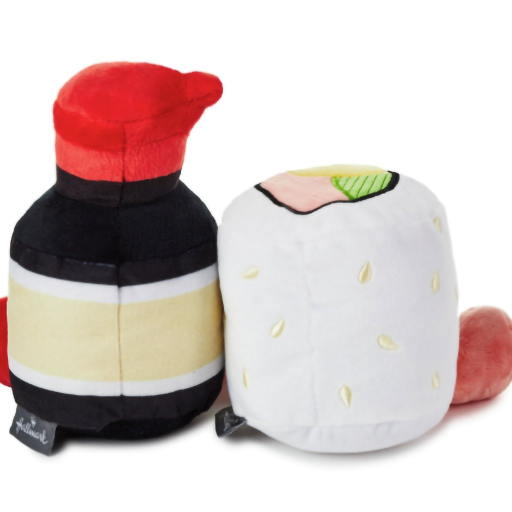 Hallmark  Better Together Sushi and Soy Sauce Magnetic Plush, 5.25