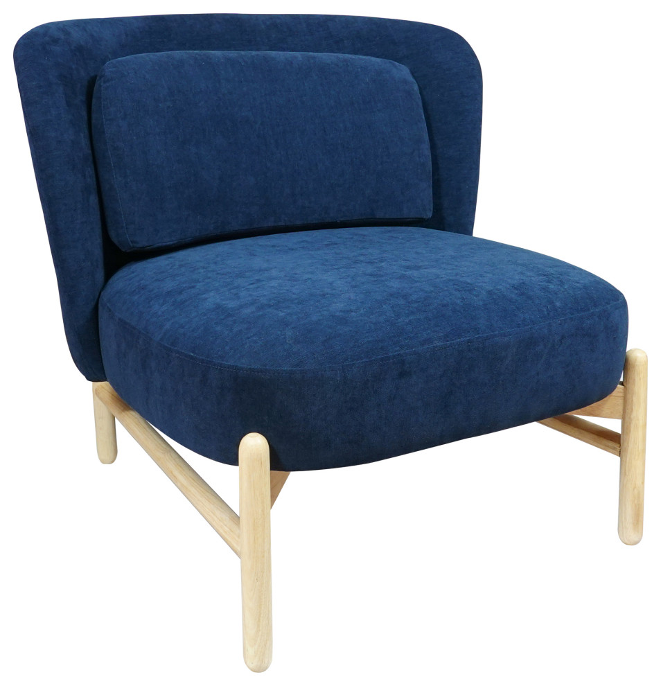 Sigge Accent Chair Ocean Depths Navy   Midcentury   Armchairs And Accent Chairs   by Moe  x27s Home Collection  Houzz