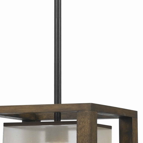 Benjara BM223702 60 Watt Mini Pendant with Wooden ...