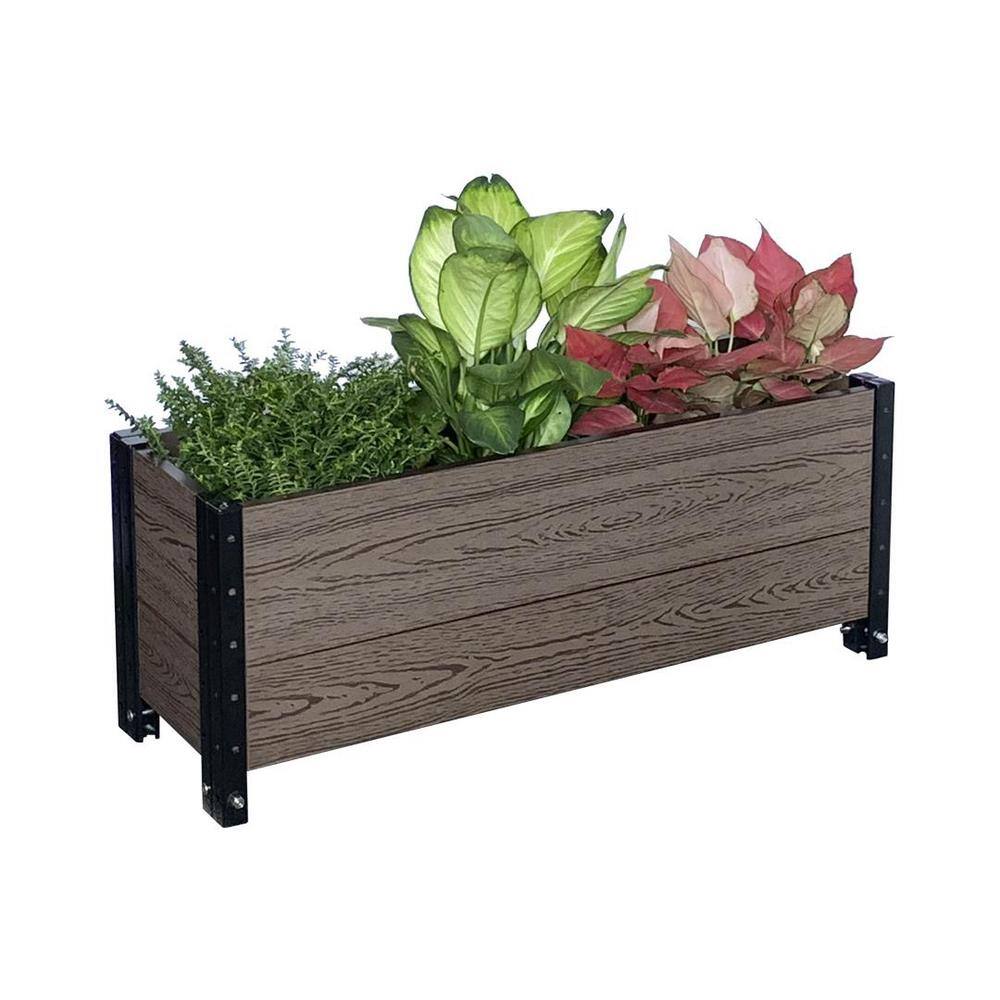 EverBloom 36 in. L x 12 in. W x 14 in. H Composite Trough Planter E143612