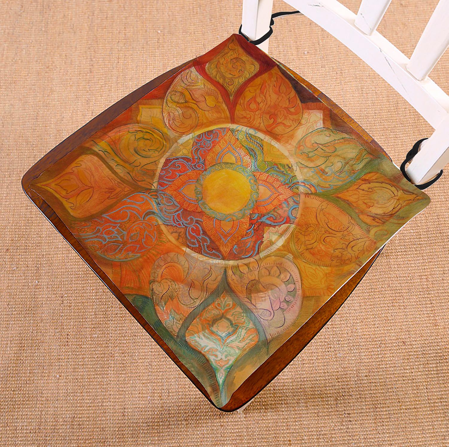 Mandala Paisley Damask Chair Pad Seat Cushion Chair Cushion Floor Cushion 40x40 Cm