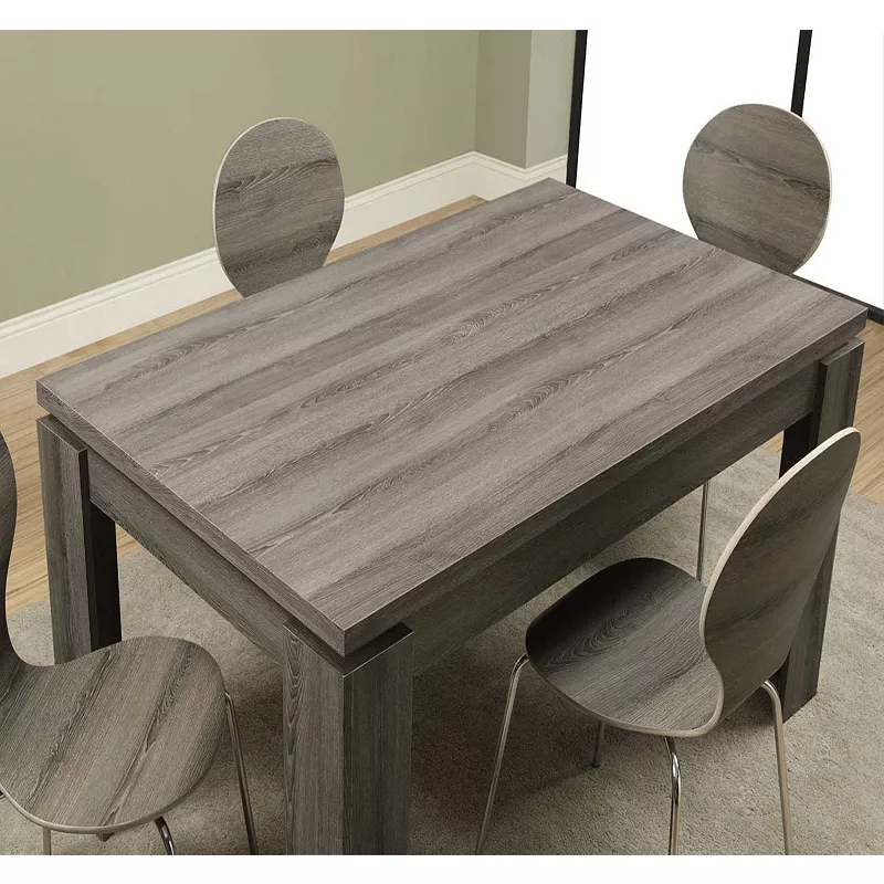 59 Gray and Brown Contemporary Rectangular Dining Table