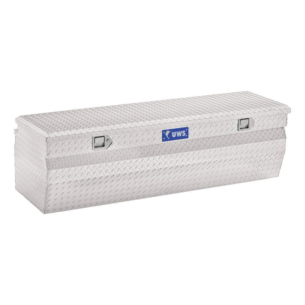 UWS 47.875 in. Silver Aluminum Full Size Crossbed Truck Tool Box for Trucks TBC-48-W