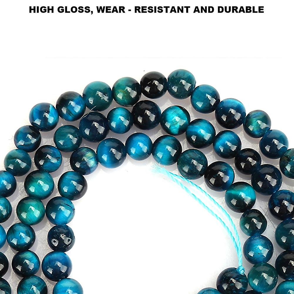 Natural Stone Blue Tiger Eye Round Beads Diy Jewelry Bracelet Making Accessory4mm 92pcs Beads