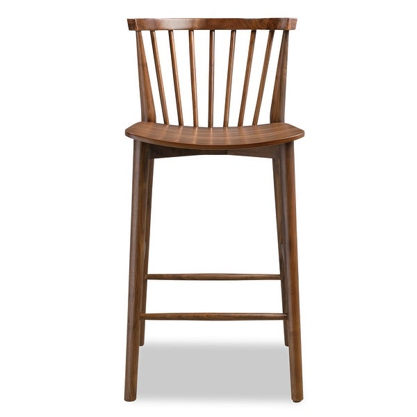 Poly and Bark Ligna Counter Stool - Solid Wood Frame