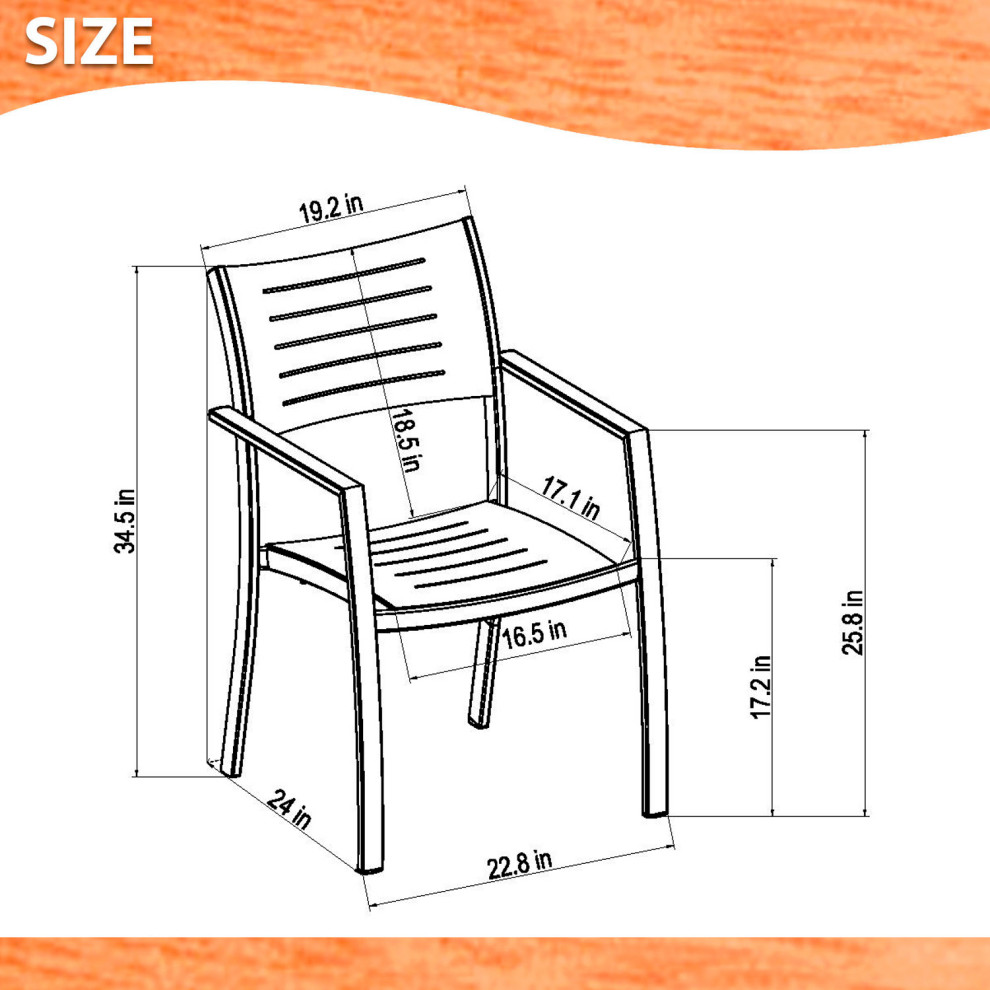 Atlantic Noordam 4 Piece Patio Armchairs  High Quality Wicker   Contemporary   Outdoor Dining Chairs   by Amazonia  Houzz