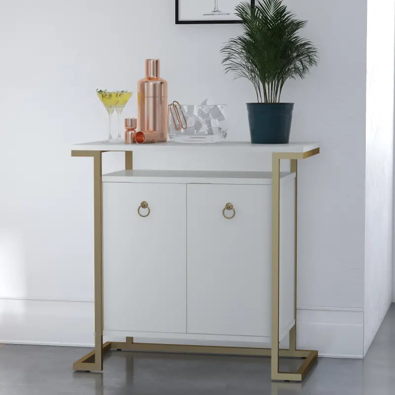 Camila White Bar Cabinet