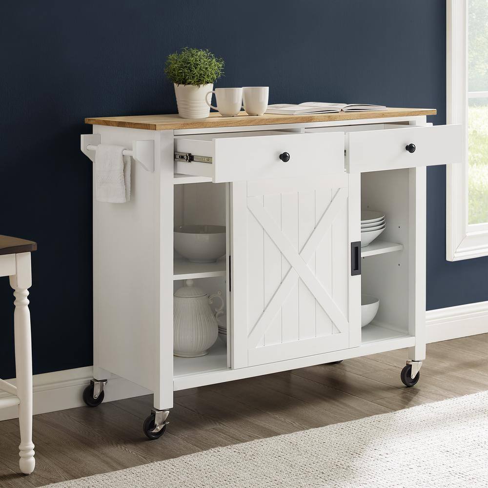 CROSLEY FURNITURE Laurel White Kitchen Island CF3033NA-WH