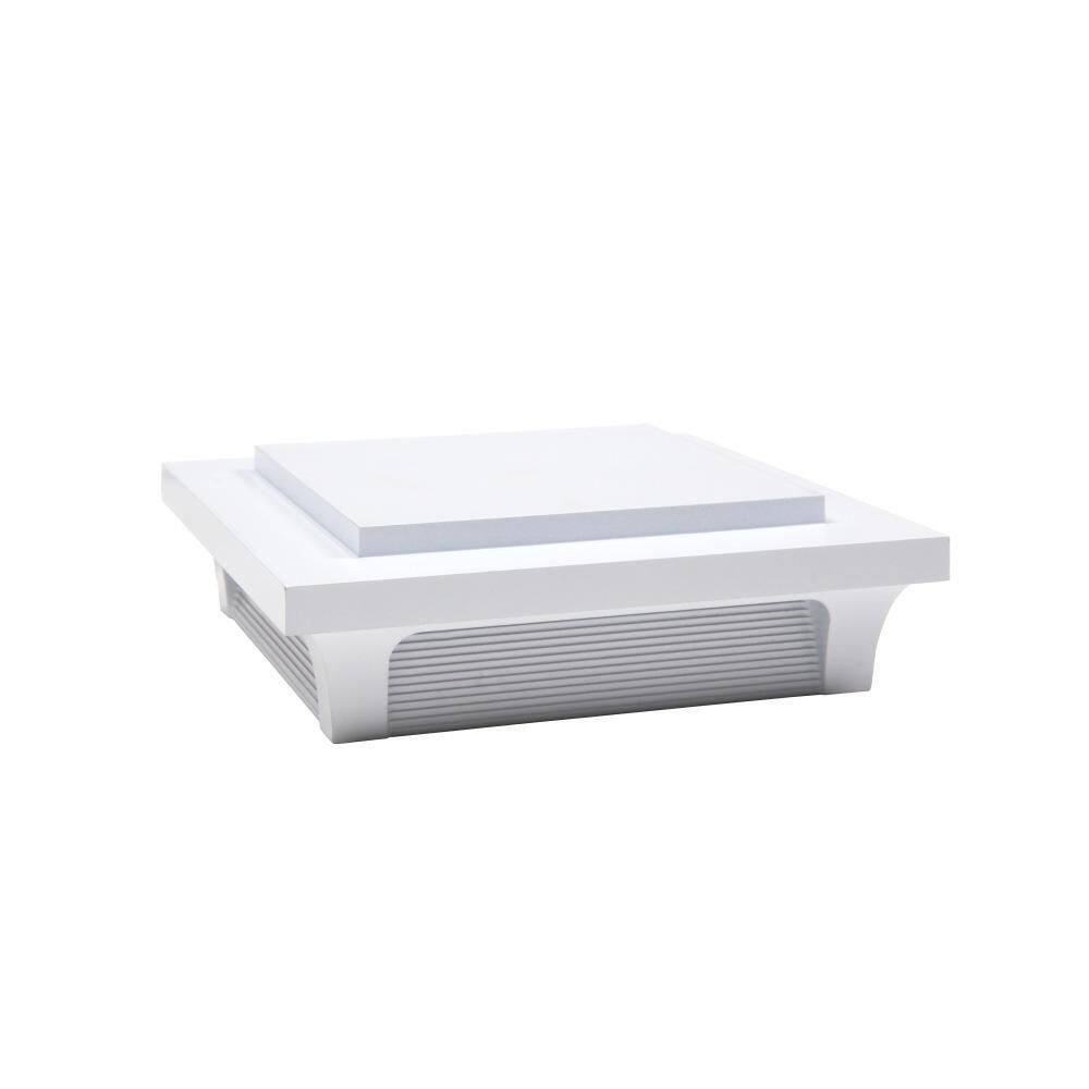 Luna 4 in. x 4 in. White Post Cap 349595