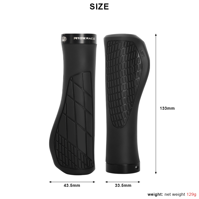 Bicycle Grips Soft Rubber For MTB Mountain Bike Shockproof Anti Slip Handlebar Cover Lock On Ergonomic Cycling Handle Bar Parts