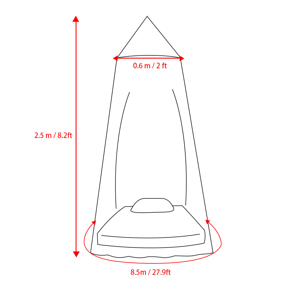 Universal Dome Mosquito Mesh Net Hanging for Single To King Size Hammocks Cribs Outdoor Indoor