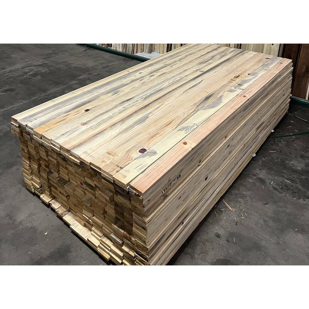 Swaner Hardwood 1 in. x 4 in. x 8 ft. # 3 Common Blue Stain Pine S4S Square Board (2-Pack) OL04031696BSP