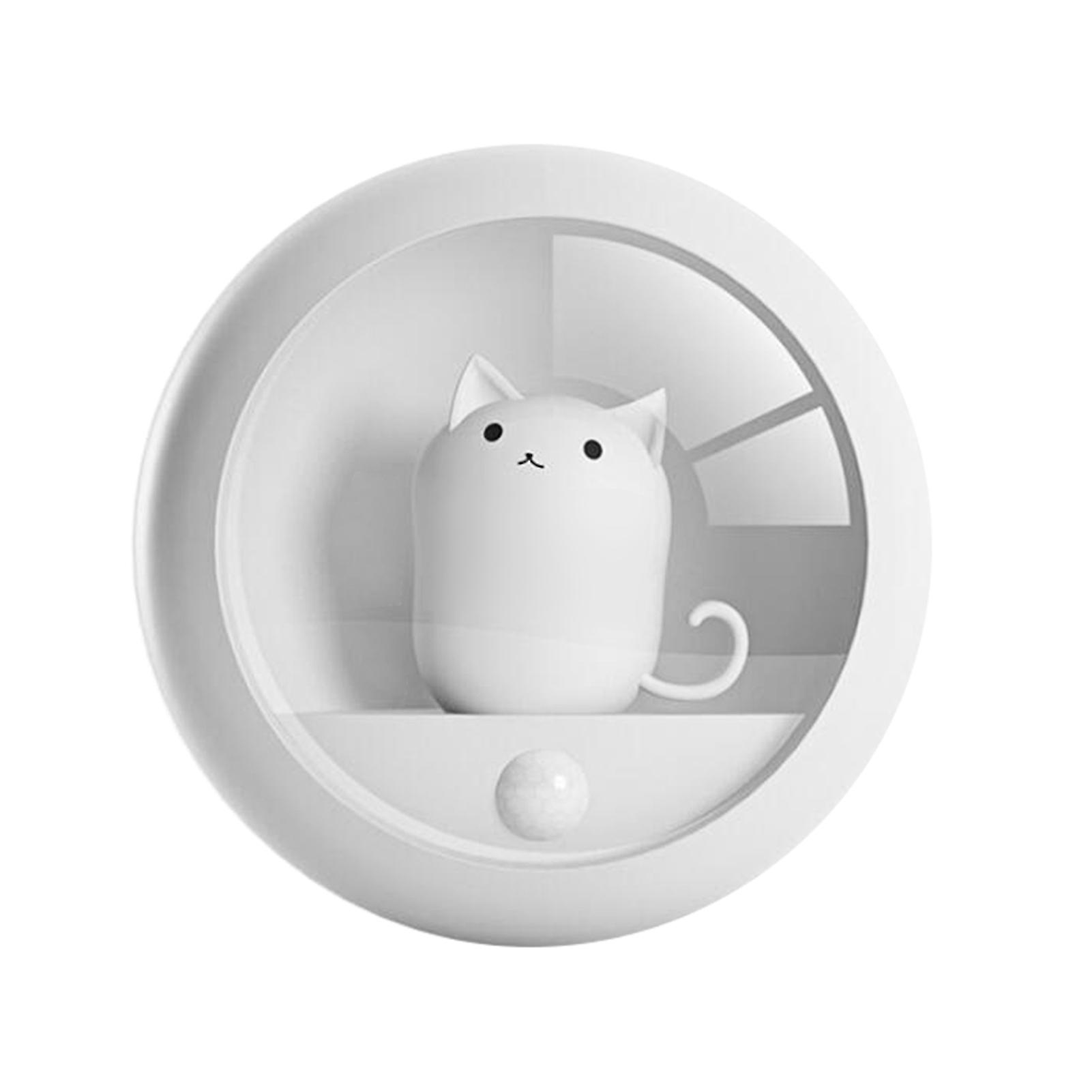 Night Light For Kids Cute Cat Night Light For Baby Room 4000k Warm Nightlight With 2 Levels Brightness On/ Auto Working Mode Motion Sensor Nursery Lam