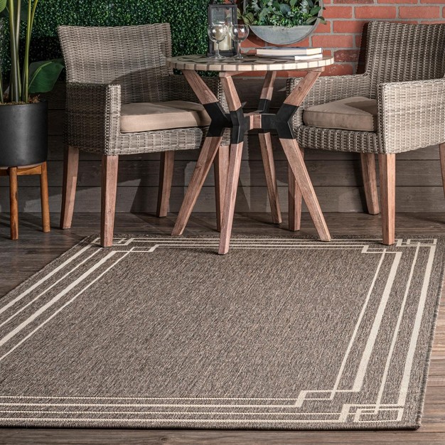 Nuloom Katalina Modern Bordered Indoor outdoor Patio Area Rug