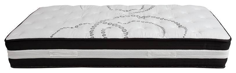 Capri Comfortable Sleep 12 quotFoam and Pocket Spring Mattress   Contemporary   Mattresses   by Global Discount Store LLC  Houzz