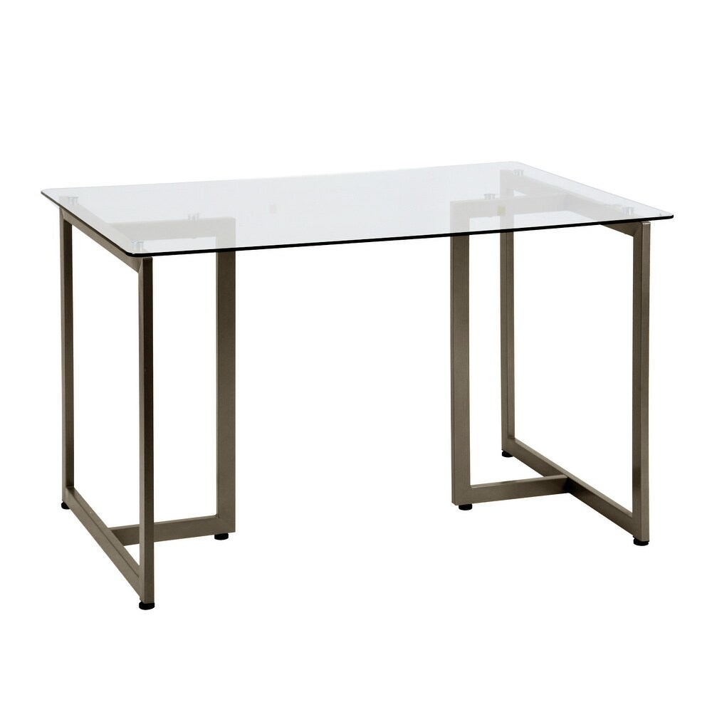 Homy Casa 47'' W Rectangular Dark Bronze Transparency Dining Table