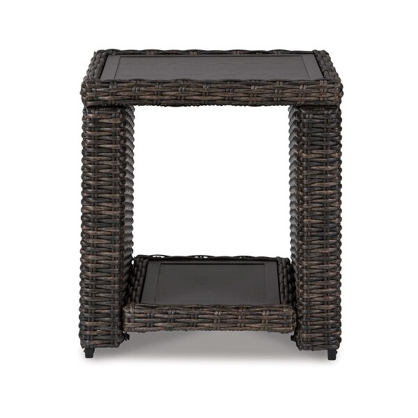 Signature Design by Ashley Grasson Lane Brown Square End Table