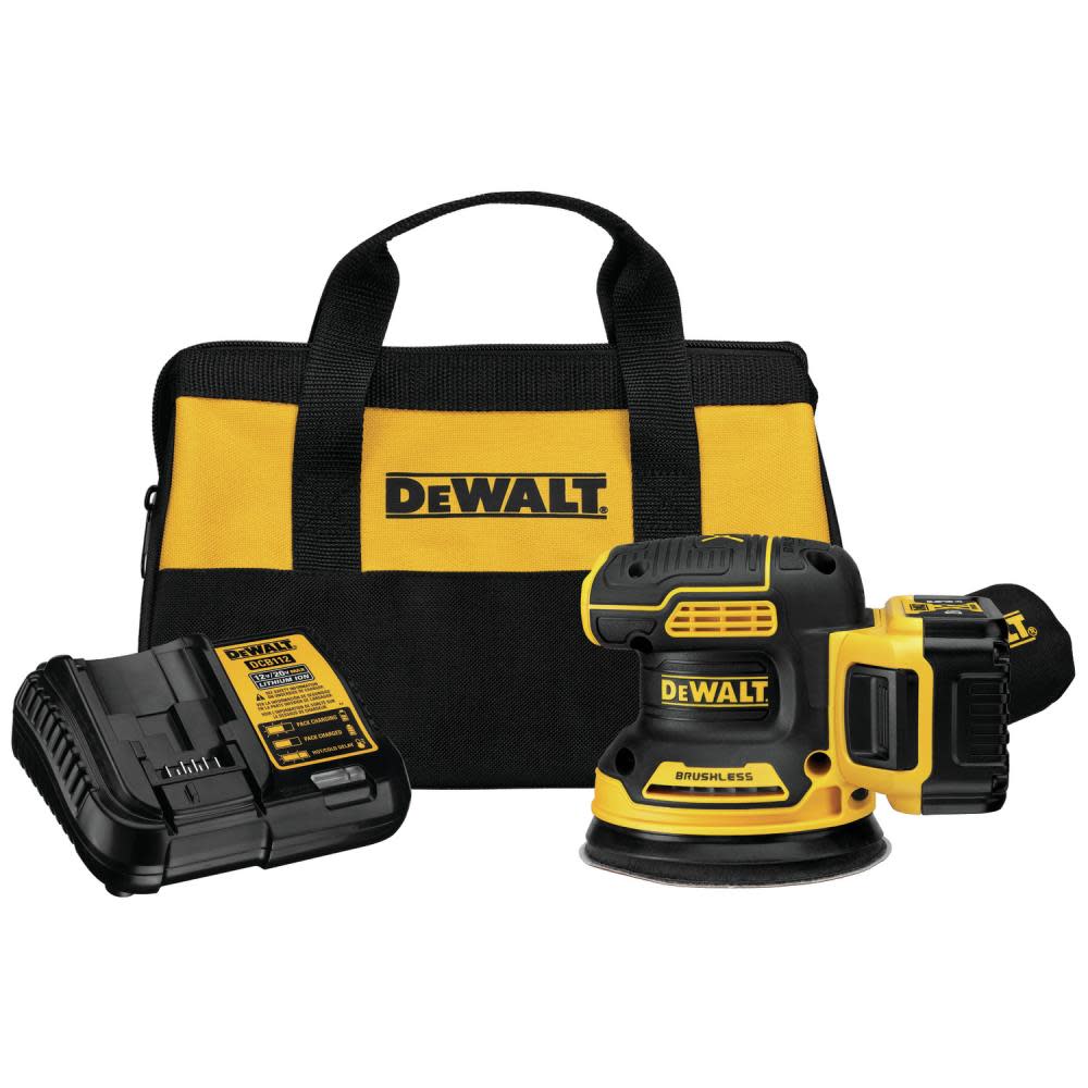 DEWALT 20-Volt Brushless Variable Speed Cordless Random Orbital Sander (Battery Included) Kit