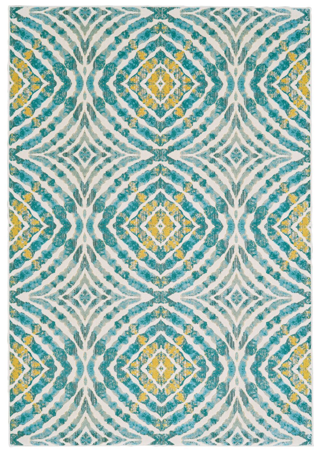 Arsene Blue and Yellow Rug by BD Fine