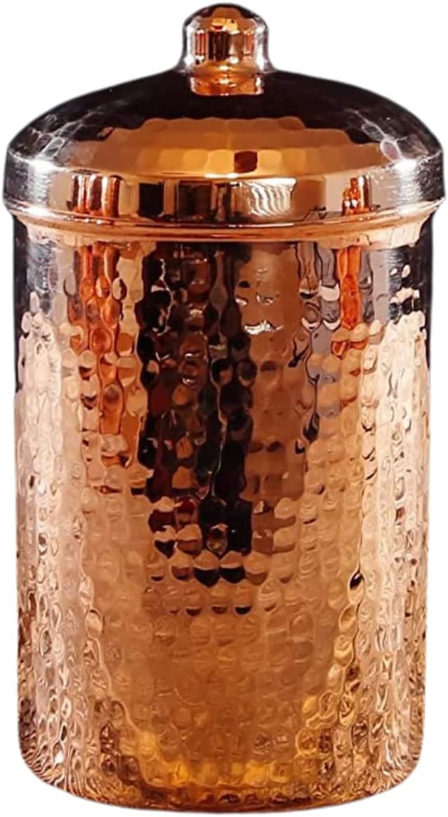 BBNBDMZ Copper Kitchen Compost Canister | Heavy Gauge  Hand Hammered  100% Pure Copper | Stylish and Sustainable | 7.5 inch  2 qt