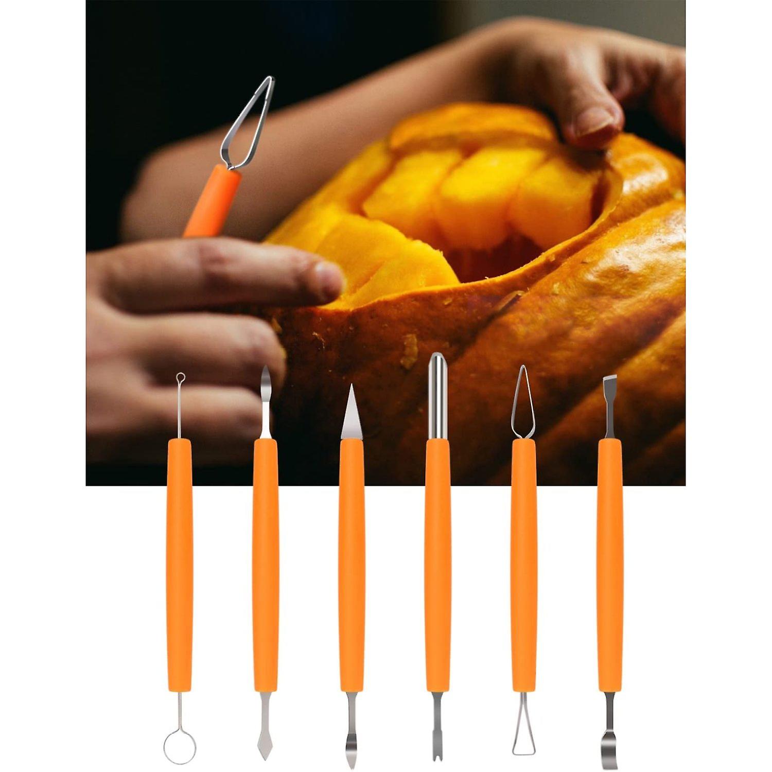 Halloween Pumpkin Carving Tools， Halloween Jack-o-lanterns 11 Piece Professional Stainless Steel Pumpkin Carving Kit， Pumpkin Cutting Supplies Tools K