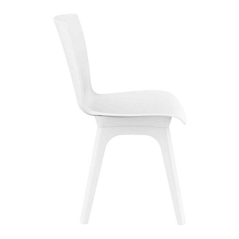 33.5 White Solid Refined Patio Dining Chair