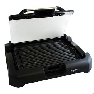 MegaChef Reversible Indoor Grill and Griddle with Removable Glass Lid 985117365M