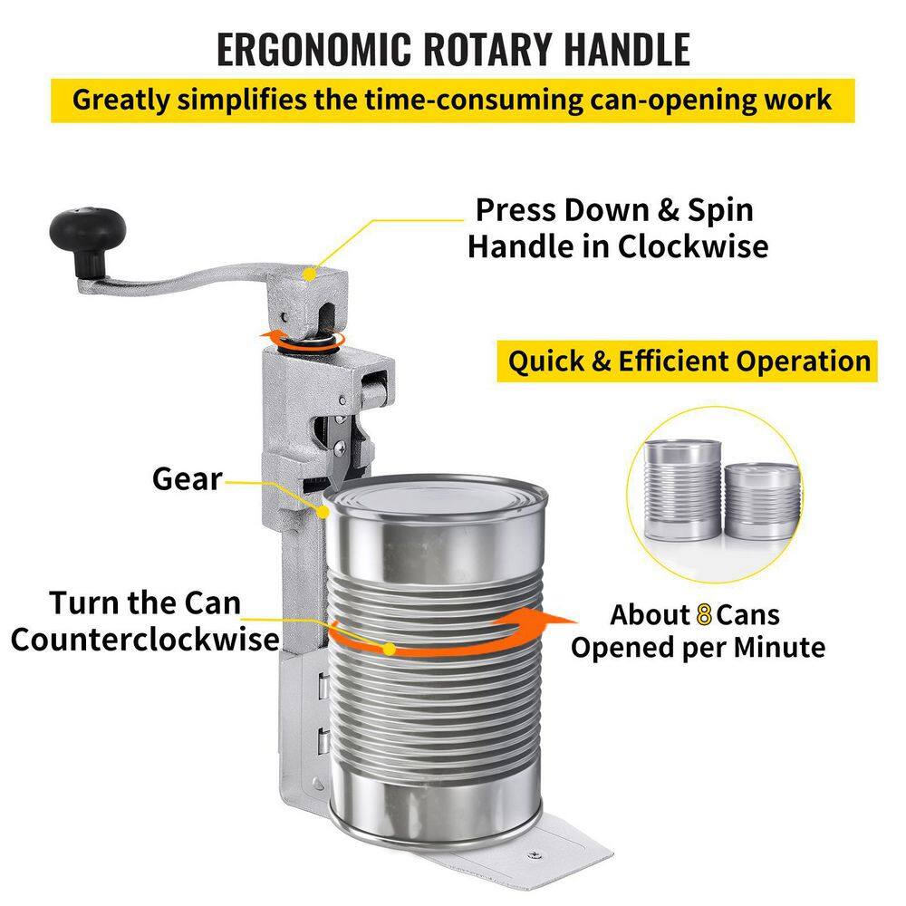 VEVOR Commercial Can Opener 15.7 in. Heavy Duty Manual Table Can Opener Tabletop Can Opener for Restaurant Hotel Bar TSSDKGQ0000000001V0