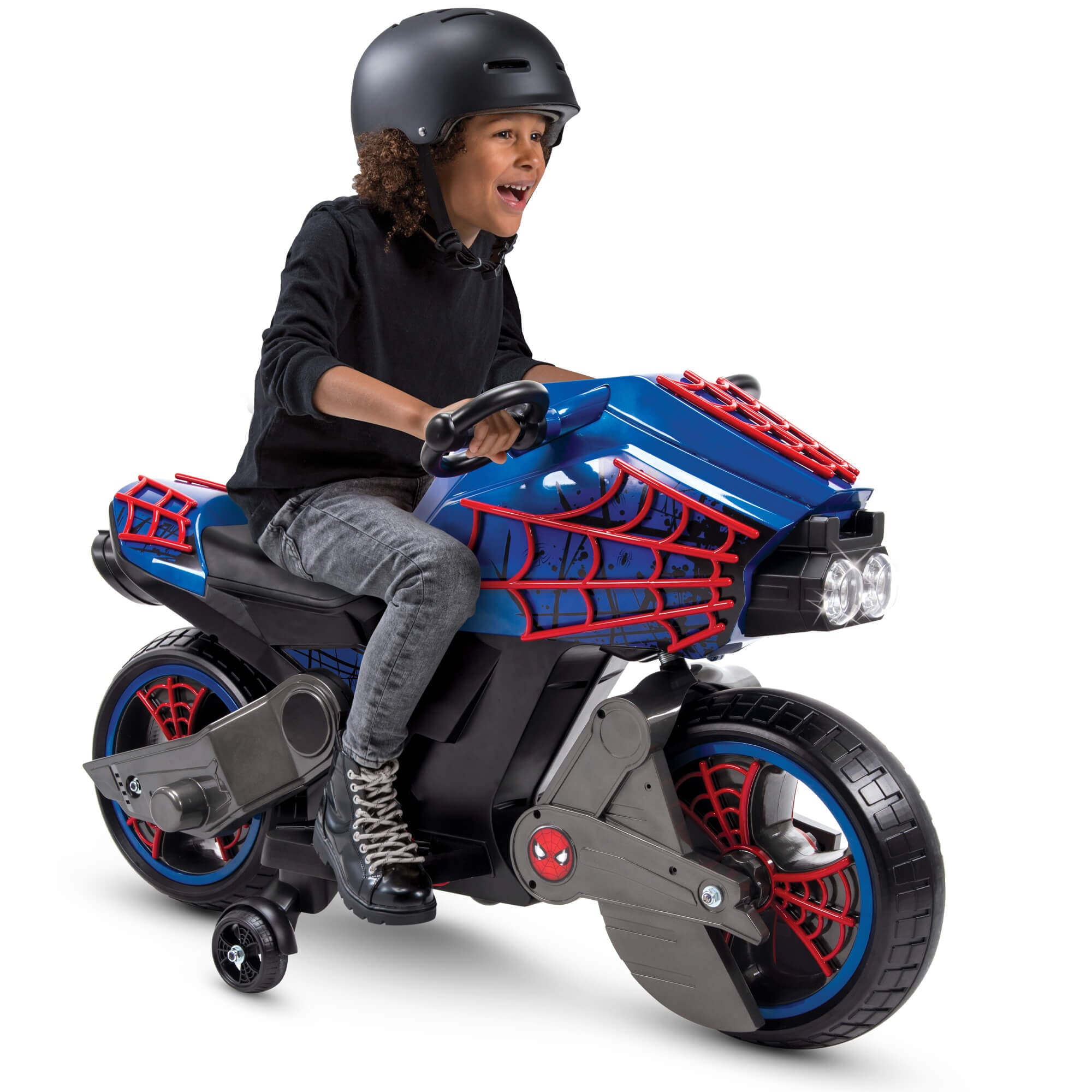 Marvel Spider-Man 6V Battery Powered Motorcycle Ride-on Toy for Boys, by Huffy