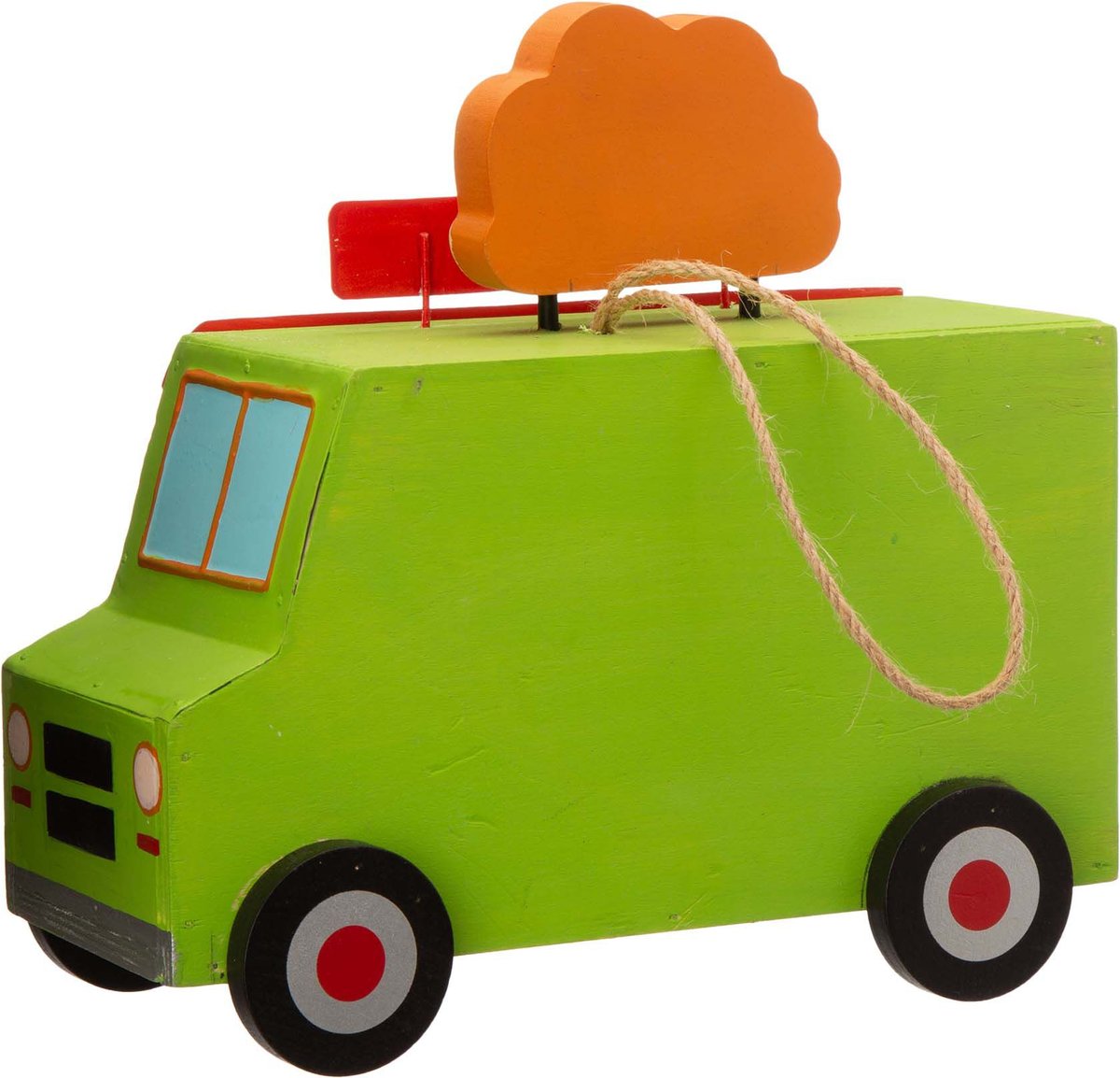 Glitzhome Wooden Mexico Taco Truck Bird House， 9.45-in