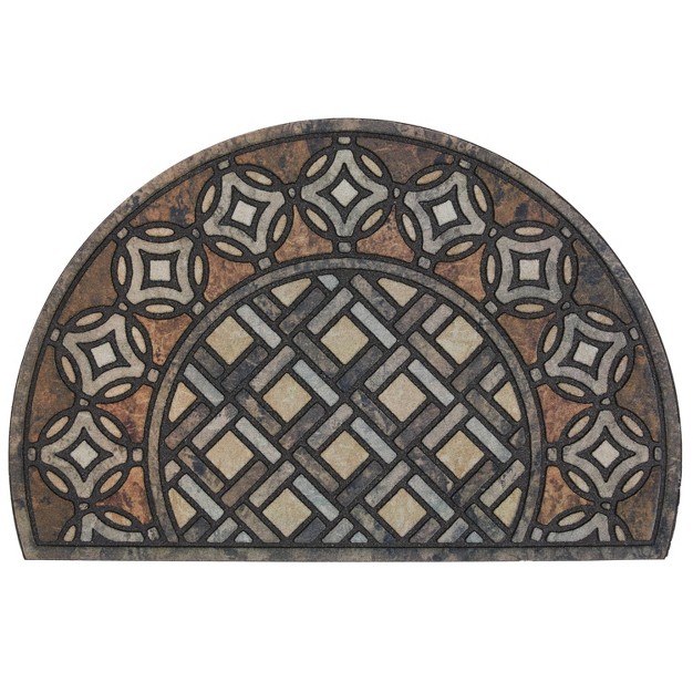 Doorscapes Estate Mat Deco Tile Slice Assorted Brown Mohawk