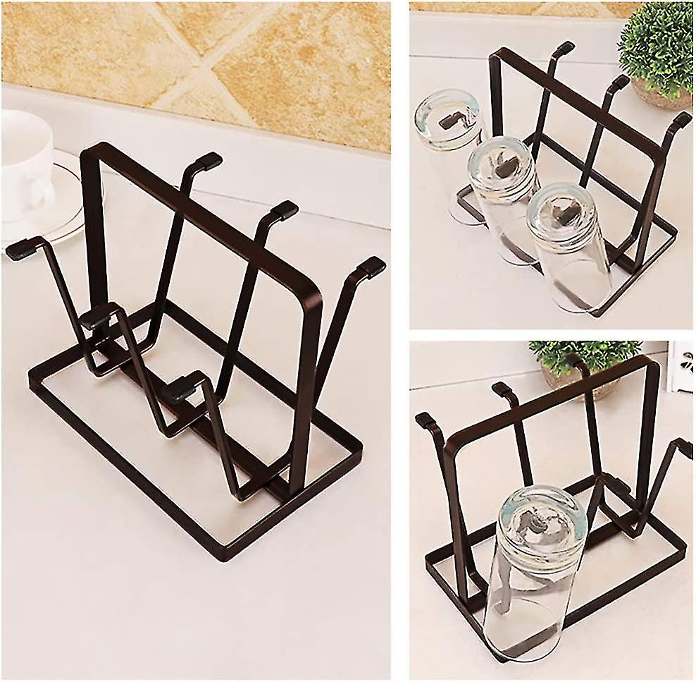 Metal Drain Rack Dish Drainer Cup Holder Bottle Cup Holder Anti-rust Beverage Holder C