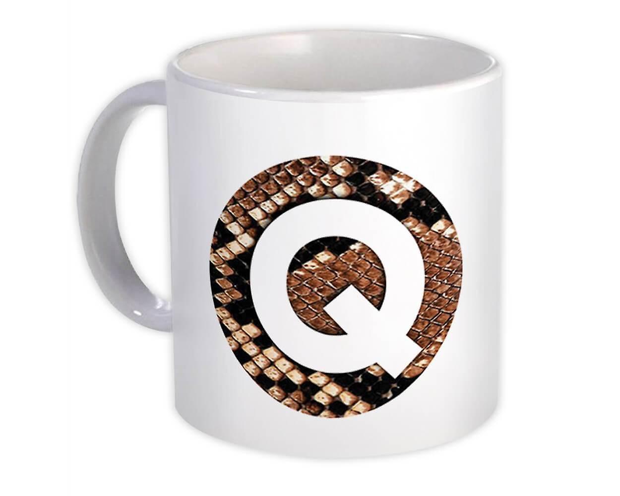 Gift Mug: Monogram Letter Q Snake