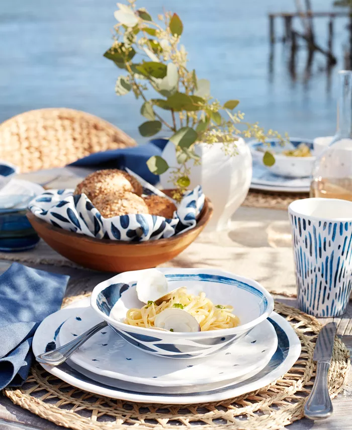 Lenox Blue Bay Melamine 16-Piece Dinnerware Set