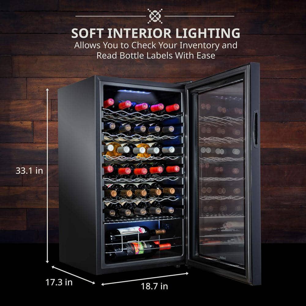 Ivation Wine Fridge 34Bottles Free standing Wine Cooler WWiFi App and Lock