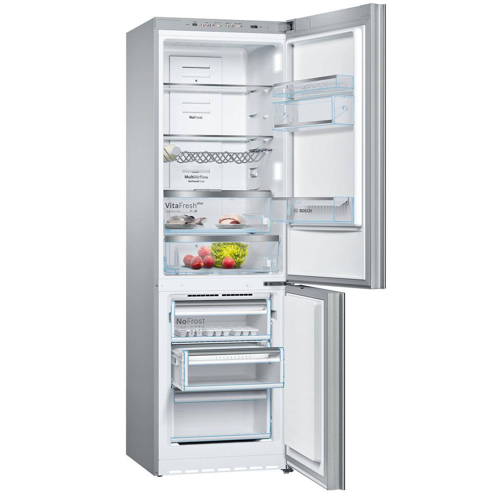 Bosch 800 Series 24 in. 10 cu. ft. Bottom Freezer Refrigerator in Black Glass Counter Depth B10CB81NVB