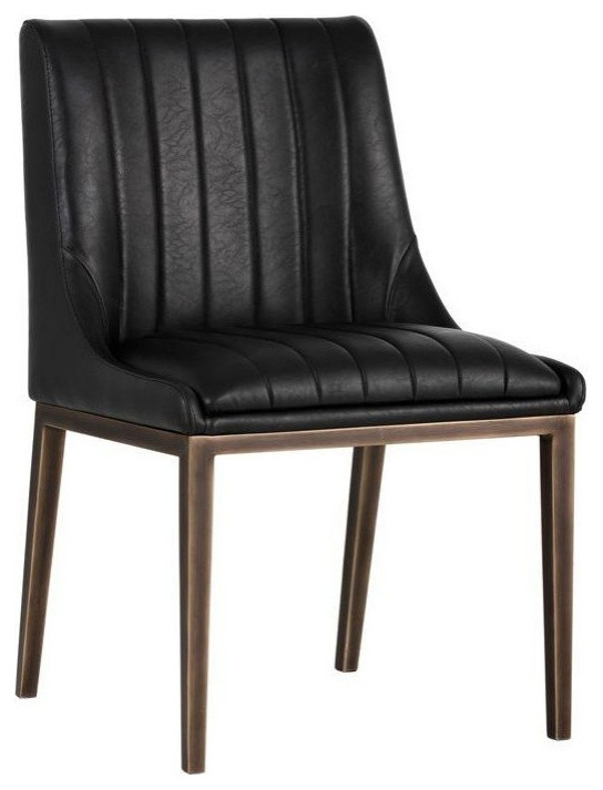 Bryce Dining Chair Vintage Black (Set of 2)   Transitional   Dining Chairs   by Virgil Stanis Design  Houzz