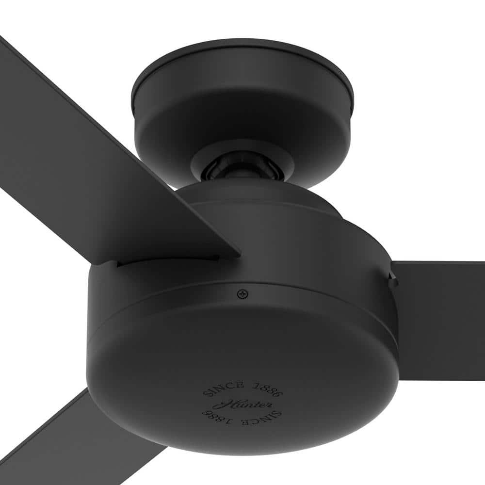 Hunter Presto 52 in Indoor Matte Black Ceiling Fan with Wall Control