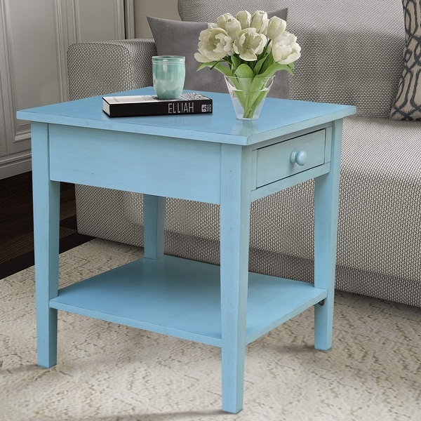 Spencer Square Solid Parawood End Table - 24 in. W x 24 in. D x 25 in. H