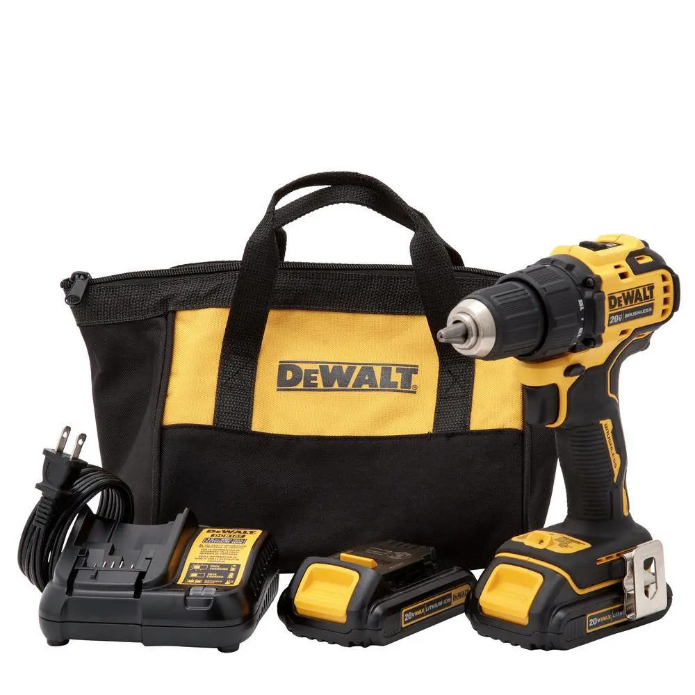 DEWALT ATOMIC 20V MAX Cordless Brushless Compact 12 in. DrillDriver Kit with 20V Brushless 14 Sheet Sander (Tool Only) DCD708C2WDCW200